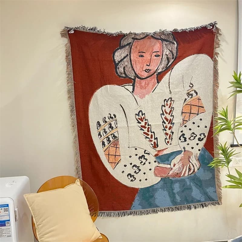 Wandbehang im Matisse-Stil aus Baumwollmischung