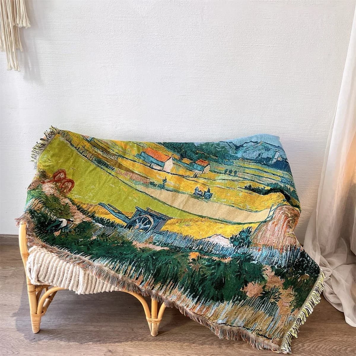 Van Gogh Kunstdruck Strickdecke für Sofa-Deko