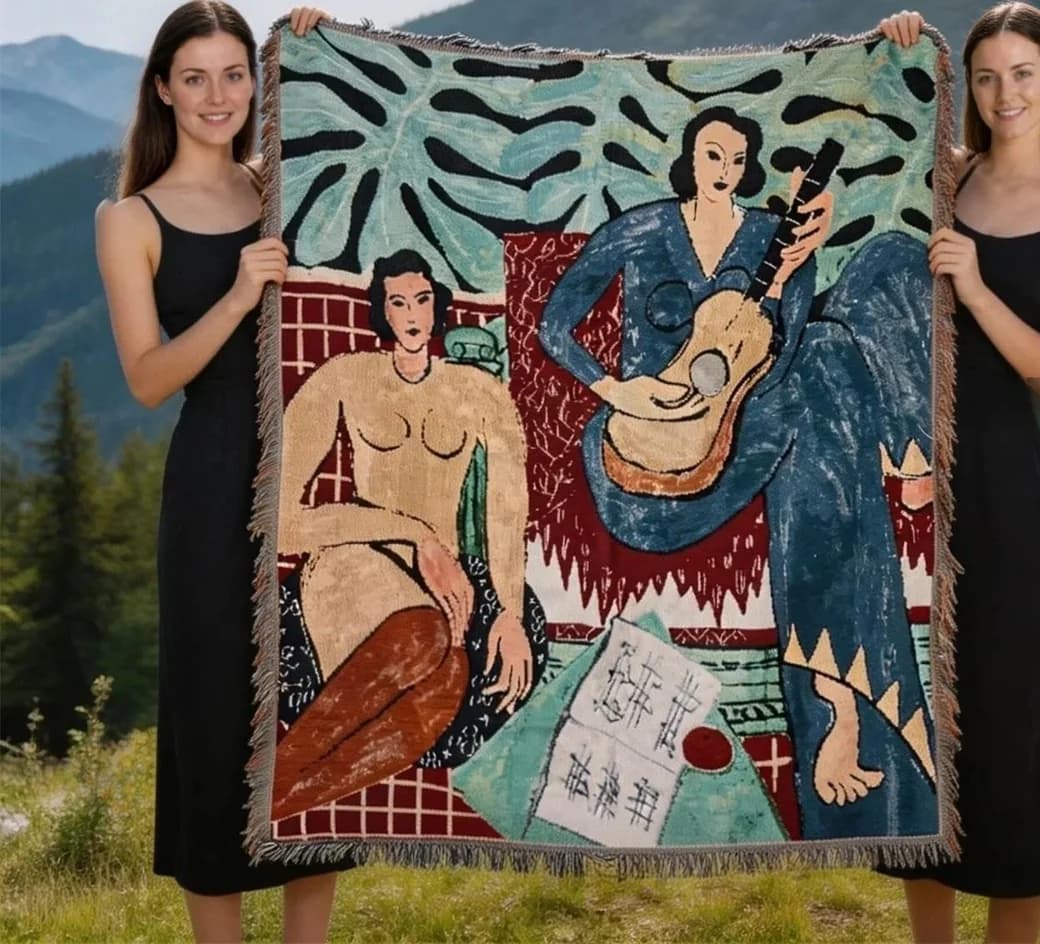 Gewebte Wandteppich-Decke im Matisse-Stil