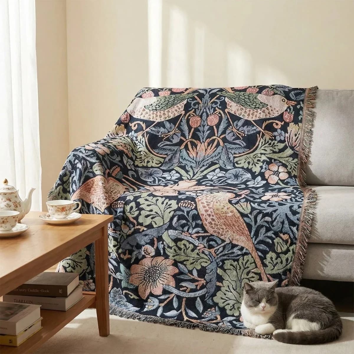 Polyester-Baumwoll-Wurfdecke für Sofa, 130x160cm Tapisserie