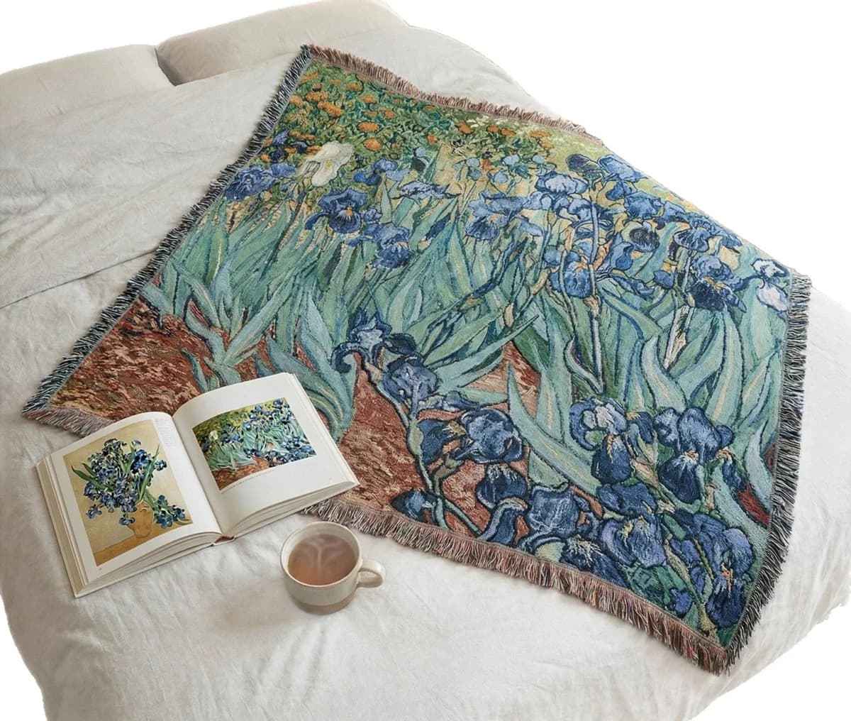 Van Gogh Stil Wandteppich-Decke aus Baumwollmischung als Sofadecke