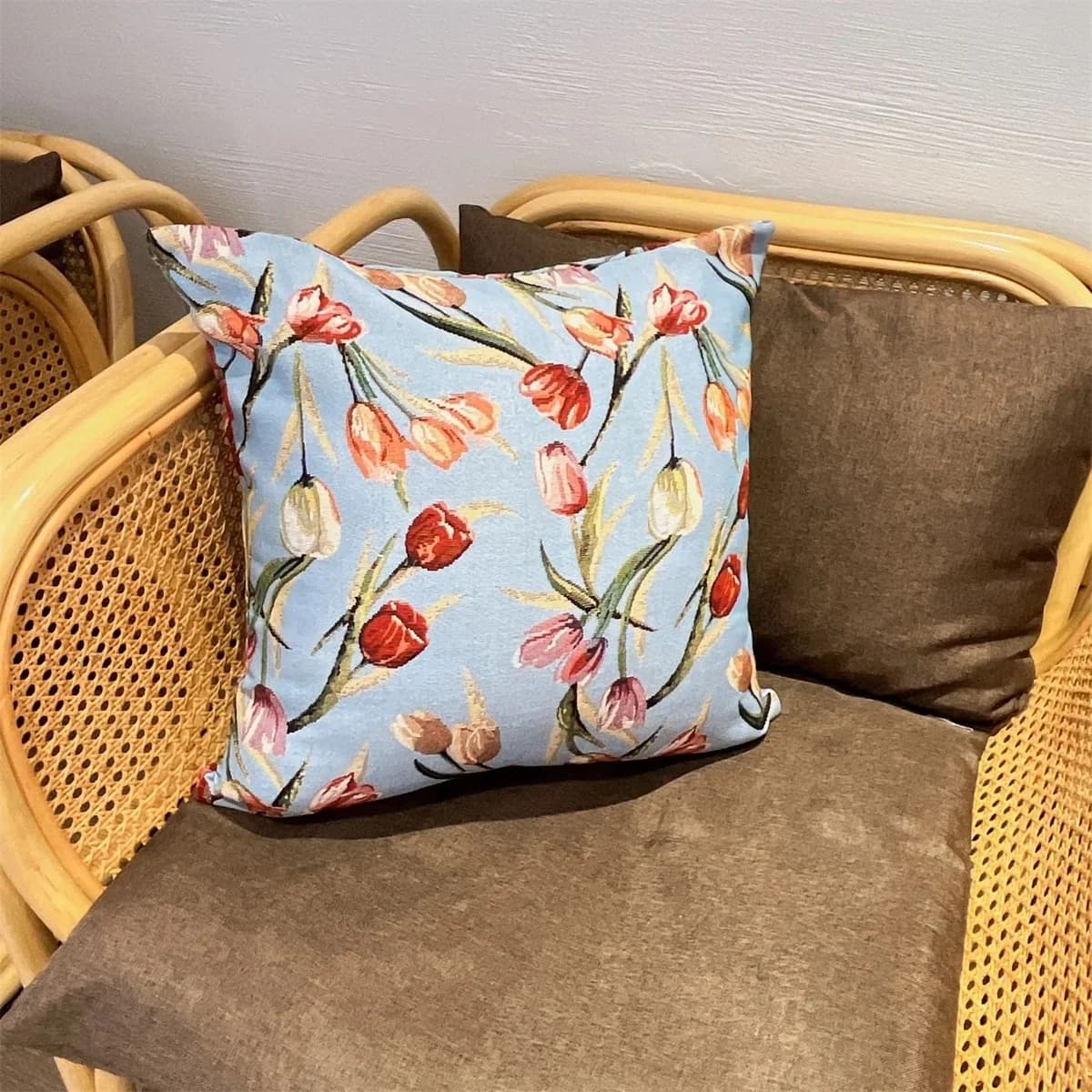 Jacquard-Kissenbezug im American-Country-Stil für Sofa