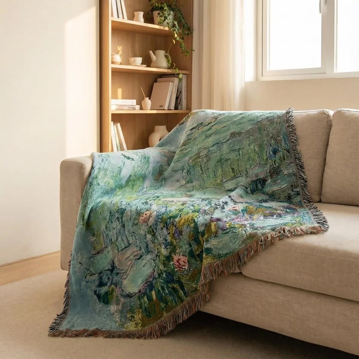 Tapestry-Wurfdecke mit impressionistischer Kunst