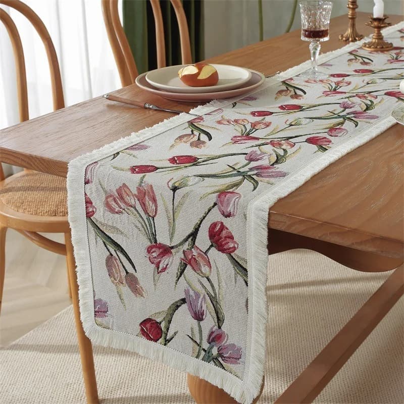 Blumen-Tischläufer für Esstisch, Bett und Sideboard