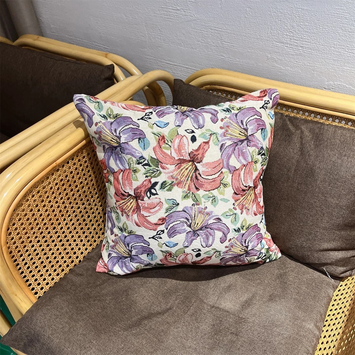 Jacquard-Kissenbezug im American-Country-Stil für Sofa