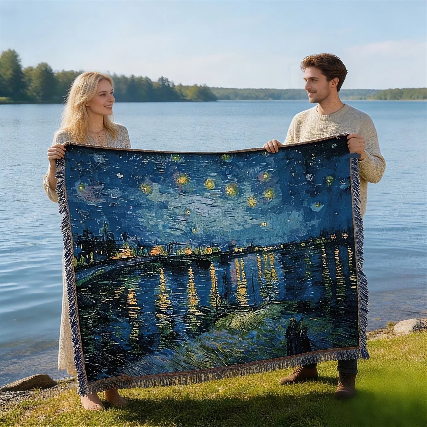 Kunst-Tapestry Decke im Van Gogh Stil für Sofadekoration