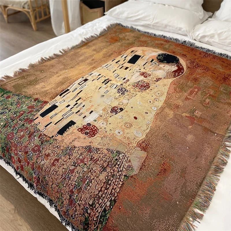 Vintage Kunst Wurfdecke Baumwollmischung Sofabezug Tapestry