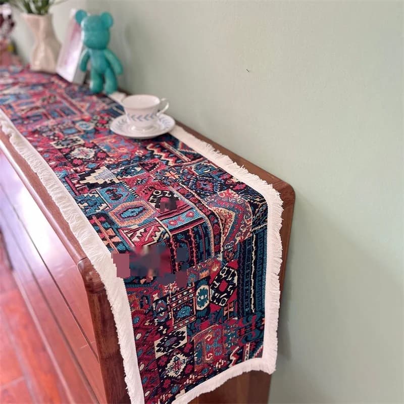 Bohemian Tischläufer Baumwollmischung für Esszimmer und Wohnzimmerdeko