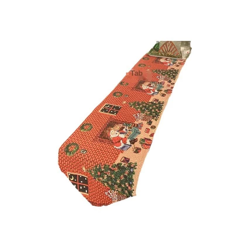 Weihnachts-Tischläufer aus Jacquard-Gewebe
