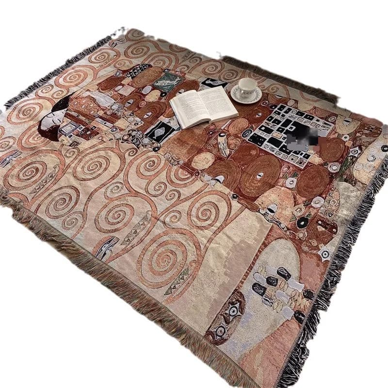 Tapisserie im Vintage-Ölgemälde-Stil als Wandbehang oder Sofadecke