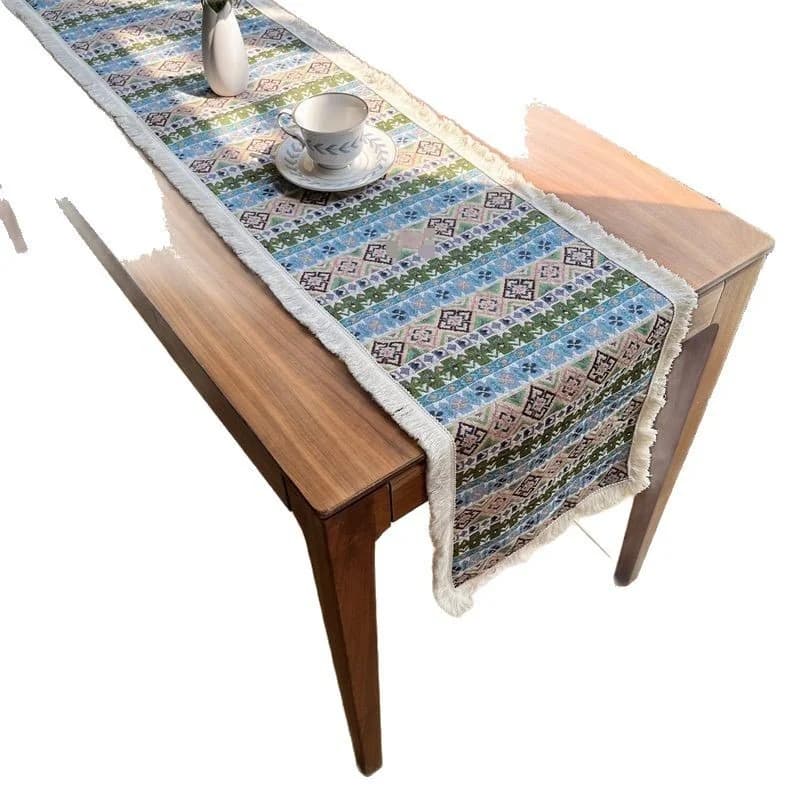 Bohemian Tischläufer Baumwollmischung für Esszimmer und Wohnzimmerdeko
