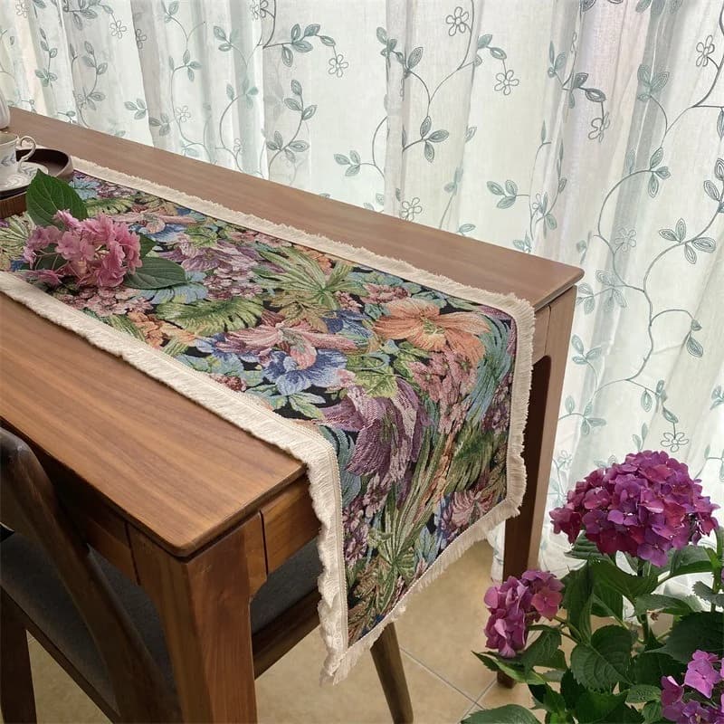 Blumen-Tischläufer für Esstisch, Bett und TV-Schrank