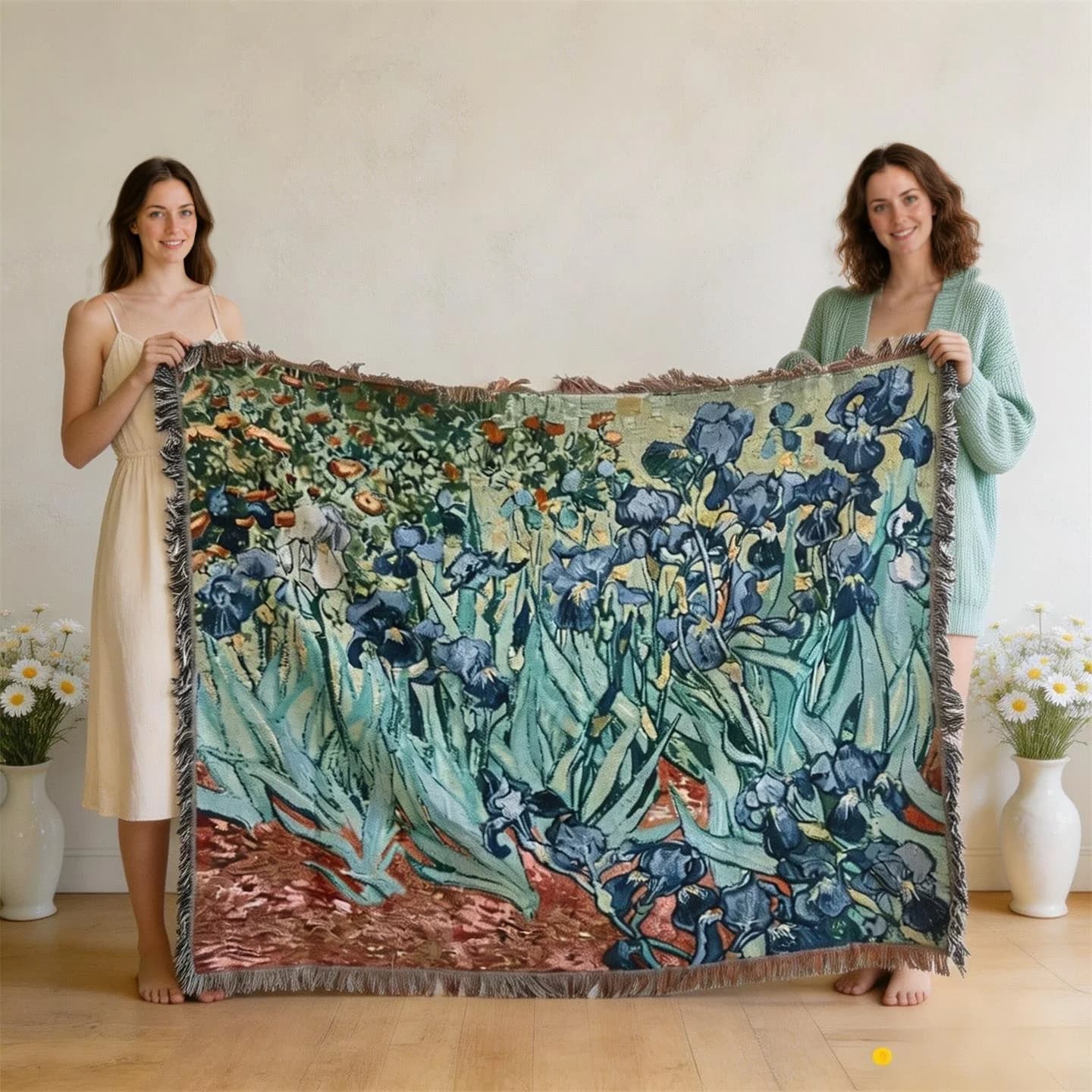Wandteppich-Decke im Van-Gogh-Stil aus Baumwollmischung – Wandkunst & Sofabezug
