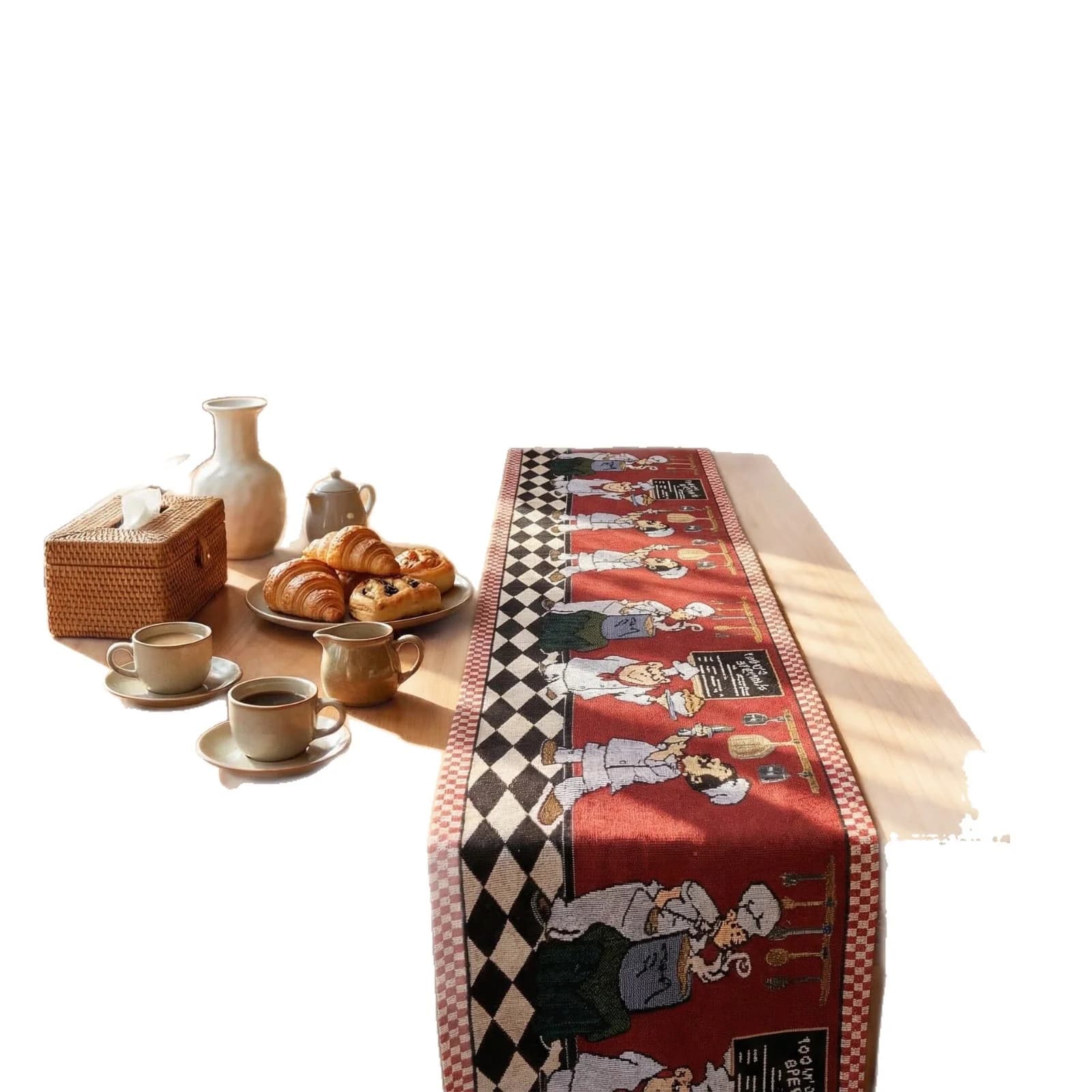 Weihnachts-Tischläufer aus Polyester-Baumwoll-Mischung