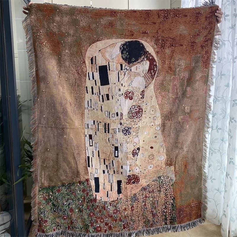 Tapisserie im Vintage-Ölgemälde-Stil als Wandbehang oder Sofadecke