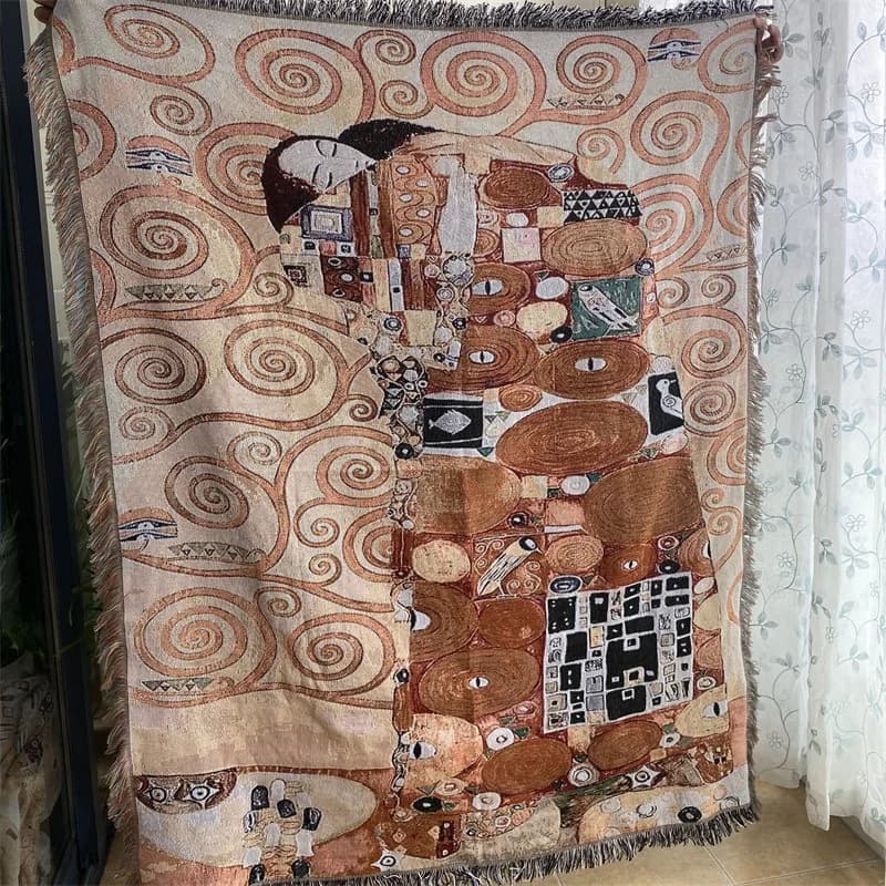 Tapisserie im Vintage-Ölgemälde-Stil als Wandbehang oder Sofadecke