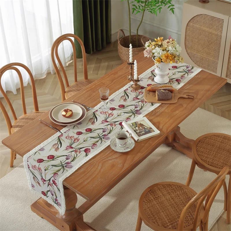 Blumen-Tischläufer für Esstisch, Bett und Sideboard