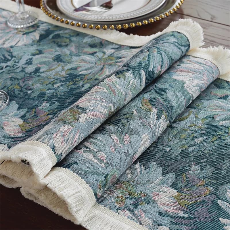 Vintage Tischläufer im Ölgemälde-Stil mit Blumenmuster für Esstisch & TV-Schrank